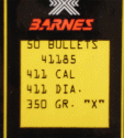 Barnes - .411 350 gr X