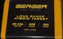 Berger - .30 208 gr LR Hybrit Target