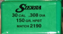 Sierra - .30 150 gr HPBT