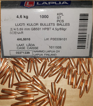 .224 69 gr HPBT Scenar