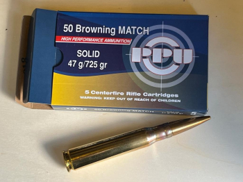 .50 BMG 725 grs  Solid Match