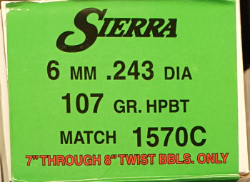 .243 107 gr HPBT Match 500er