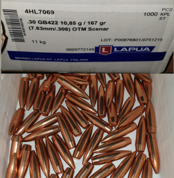 .30 167 gr HPBT Scenar GB422