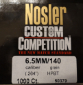 Nosler - .264 140 gr HPBT CUSTOM Comp.
