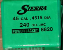 Sierra - .451,5 240 gr JHC