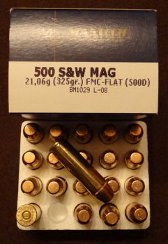 .500 S&W 325 gr FMJ-Flat